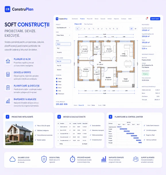 Software constructii case lemn, zidarie, bca, sip