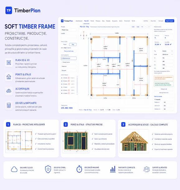 Software timber frame gratuit constructii case din lemn